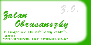 zalan obrusanszky business card